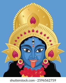 Illustration art of a Indian Goddess, Maa Kali