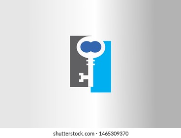 Illustration art of a key logo