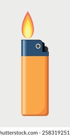 illustration art of lighter with flame