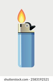 illustration art of lighter with flame