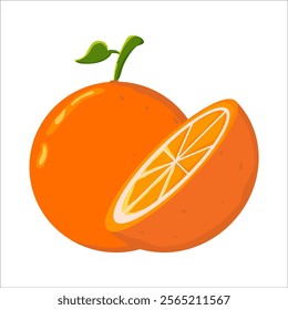 Illustration art of orange fruit