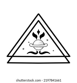 illustration art planet tattoo design