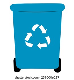 Illustration art rubbish bin. Rubbish Bin Vector Icon Symbol Set for Recycling Waste. Pictograms on Circles. Trash Can Vector Flat. Eco friendly label illustration