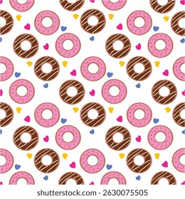 illustration art seamless pattern donut design