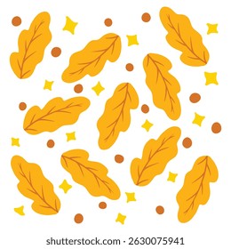 Ilustración de diseño de hojas de primavera sin patrón 