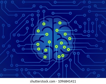 Illustration of artificial intelligence background abstract concept