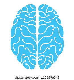 illustration of Artificial Intelligence with a shape like a human brain