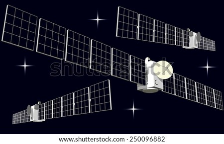 Illustration of artificial satellites