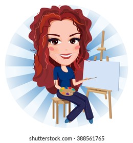 Illustration of a artist