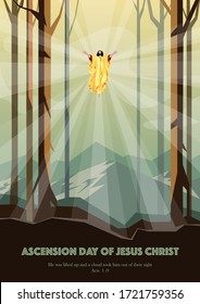 An Illustration Of The Ascension Day Of Jesus Christ