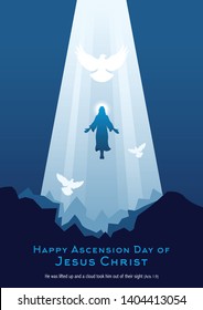 An illustration of the ascension of Jesus Christ