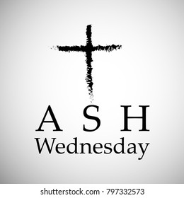 Illustration Ashes Cross Ash Wednesday Stock Vector (Royalty Free ...