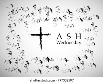 Illustration of Ashes Cross for Ash Wednesday