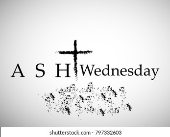 Illustration of Ashes Cross for Ash Wednesday