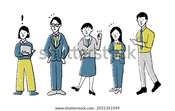 Illustration Asian Business People Stock Vector (Royalty Free ...