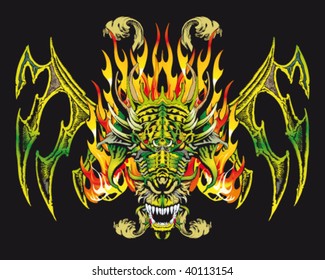 illustration of an Asian mythological animal as the dragon