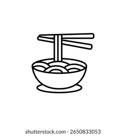 Ilustração De Sopa De Macarrão Asiático Com Hopsticks Em Fundo Transparente