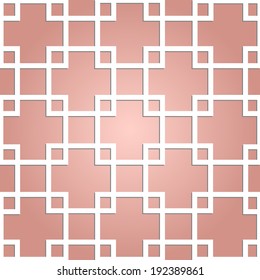 Illustration of an asian pattern against a colorful background.