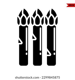 illustration of asparagus glyph icon 