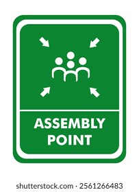 illustration of assembly point sign