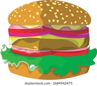 Eine Illustration von verschiedenen Burgern in verschiedenen Stilen