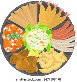 
Illustration of assorted side dishes.