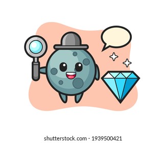 Ilustración del carácter asteroide con un diamante