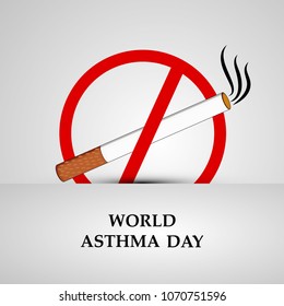 Illustration of Asthma Day background