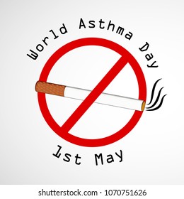 Illustration of Asthma Day background