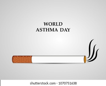 Illustration of Asthma Day background