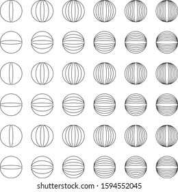Illustration Astigmatic Patterns On White Background Stock Vector ...
