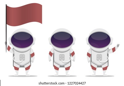 Illustration Of Astonaut For Any Use. You Can Use It Vector Art  For Animation In After Effect Or Flash In Book Or As Clipart In Your Presentation. 