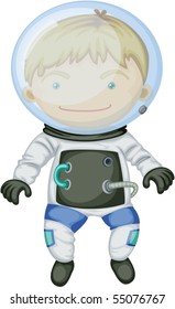 Illustration of an astranout on white background