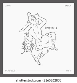 Illustration of astrological zodiac Perseus