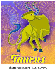 illustration of astrology horoscope Taurus