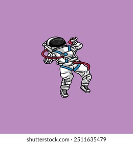 illustration astronaut cute unique pose