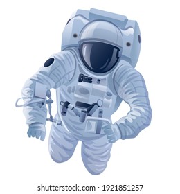 illustration of the astronaut floating in outer space