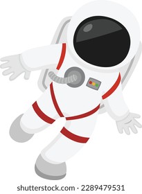 illustration of the astronaut floating in outer space