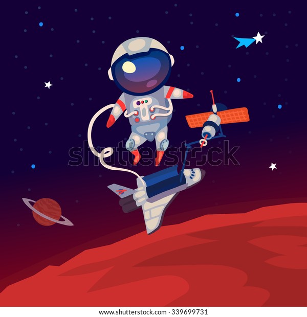 Astronaut Floating In Space Clip Art