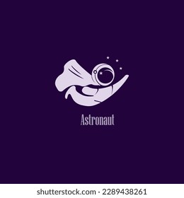 Illustration of astronaut. Astronaut logo concept. Vector illustration.