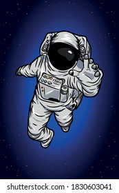 Illustration of an astronaut lost in space.