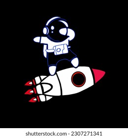 illustration of an astronaut in outer space