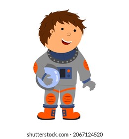 illustration of an astronaut , vector isolated on a white background.