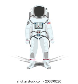 Illustration of Astronauts isolated white 