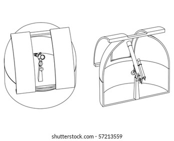 Illustration of an astronomical optical observatory