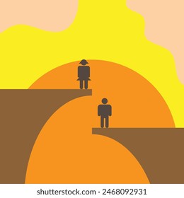 The Illustration of Asymmetrical Ravine