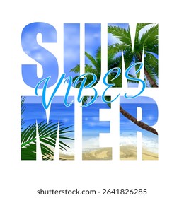 Illustration of the atmosphere of a warm and relaxed summer holiday.