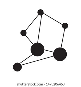 illustration of atomic icons for creative logos or other pattern requirements, network patterns, network vectors