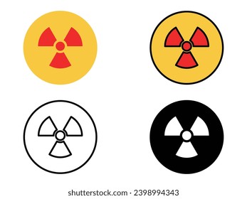 Illustration of atomic nuclear fan vector icon illustration