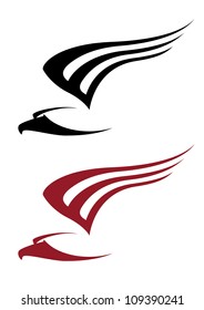 illustration of a attacking hawk for tattoo design